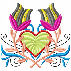 Flowers And Tree Embroidery Design 1 Flowers And Tree Embroidery Design 1